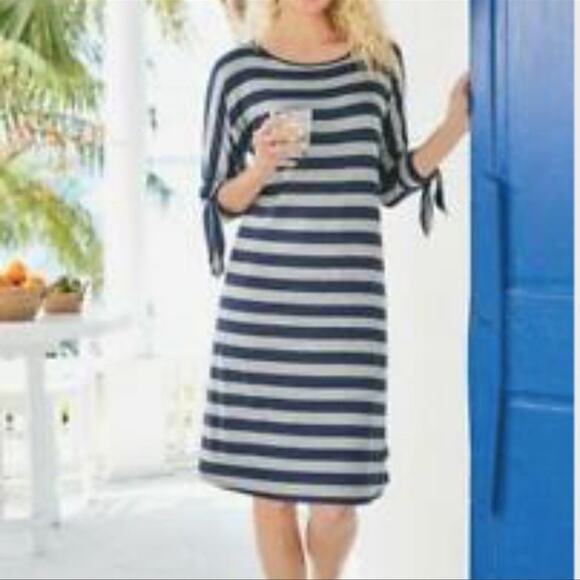 Soft Surroundings Adrift Striped T Shirt Dress size XS - Picture 1 of 10